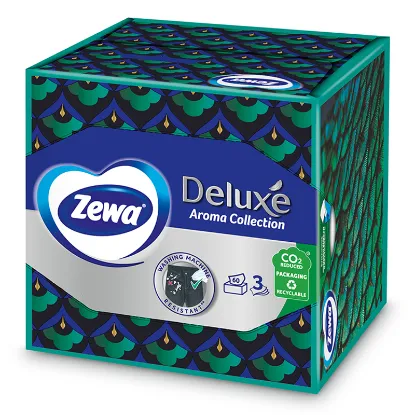 Zewa Deluxe Aroma Collection dobozos illatosított papír zsebkendő 3 rétegű 60 db termékhez kapcsolódó kép