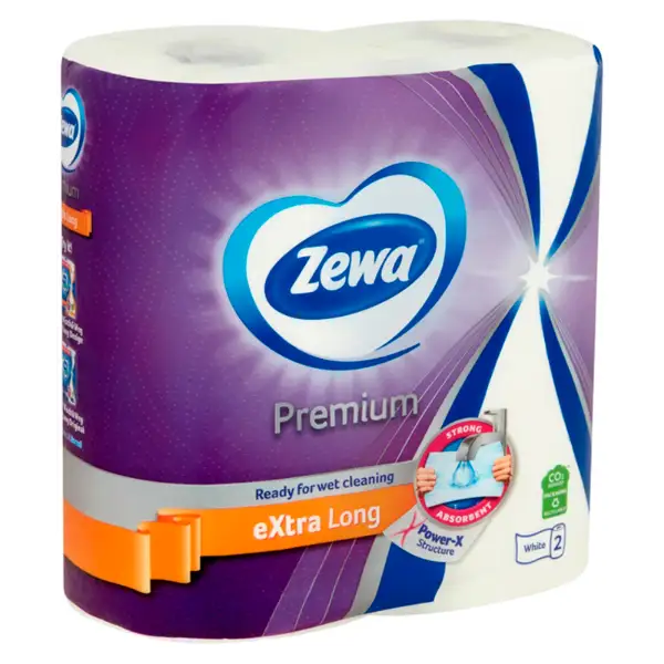 Zewa Premium háztartási papírtörlő 2 rétegű 2 tekercs termékhez kapcsolódó kép