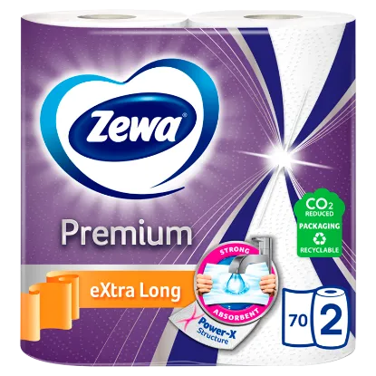 Zewa Premium háztartási papírtörlő 2 rétegű 2 tekercs termékhez kapcsolódó kép
