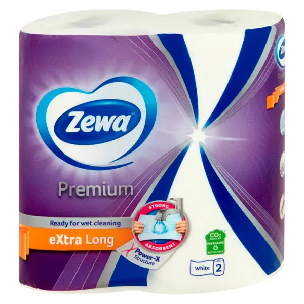 Zewa Premium háztartási papírtörlő 2 rétegű 2 tekercs termékhez kapcsolódó kép