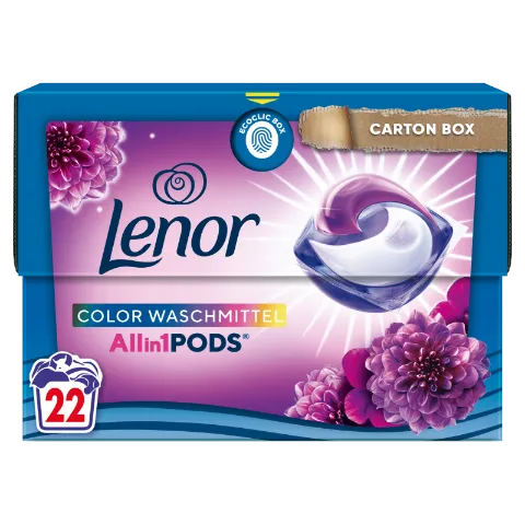 Lenor All-in-1 Pods Amethyst & Floral Bouquet Mosókapszula 22 Mosáshoz termékhez kapcsolódó kép