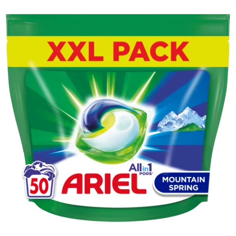 Ariel All-in-1 PODS Mountain Spring folyékony mosókapszula  50 Mosáshoz termékhez kapcsolódó kép