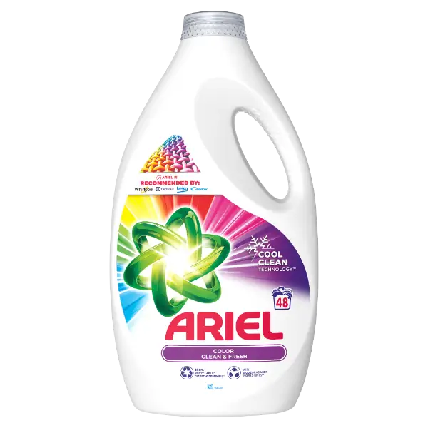 Ariel Folyékony Mosószer 2.4l, 48 Mosáshoz, Color Clean & Fresh termékhez kapcsolódó kép