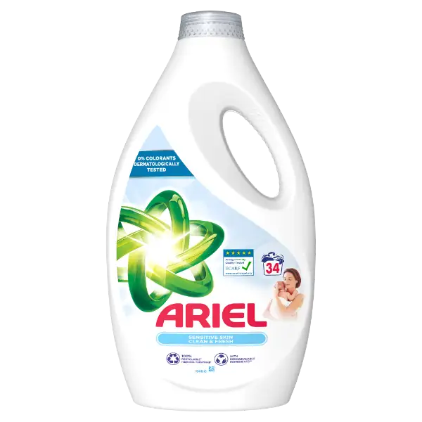 Ariel Folyékony Mosószer Sensitive Skin Clean & Fresh 34 Mosáshoz, 1,7 L termékhez kapcsolódó kép