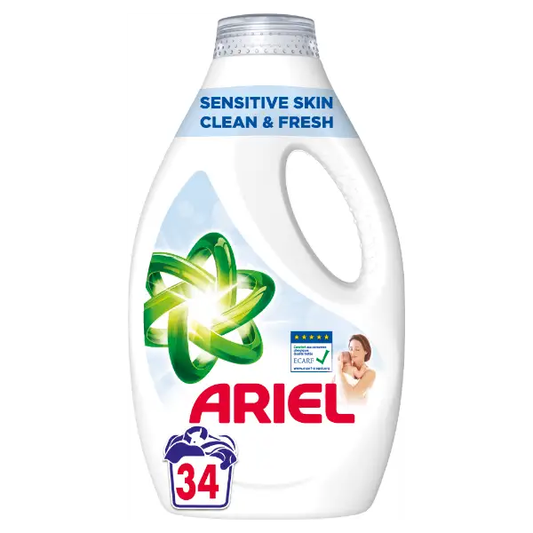 Ariel Folyékony Mosószer Sensitive Skin Clean & Fresh 34 Mosáshoz, 1,7 L termékhez kapcsolódó kép