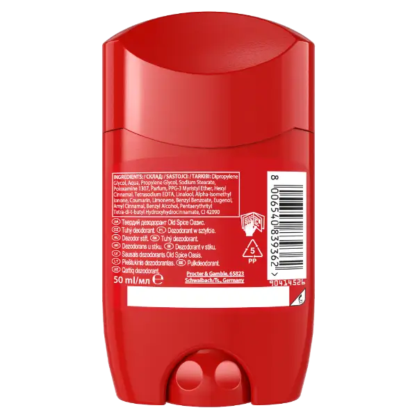 Old Spice Oasis Stift Dezodor Férfiaknak, 50 ml, 48 Órás Frissesség, 0% Alumíniumsó termékhez kapcsolódó kép