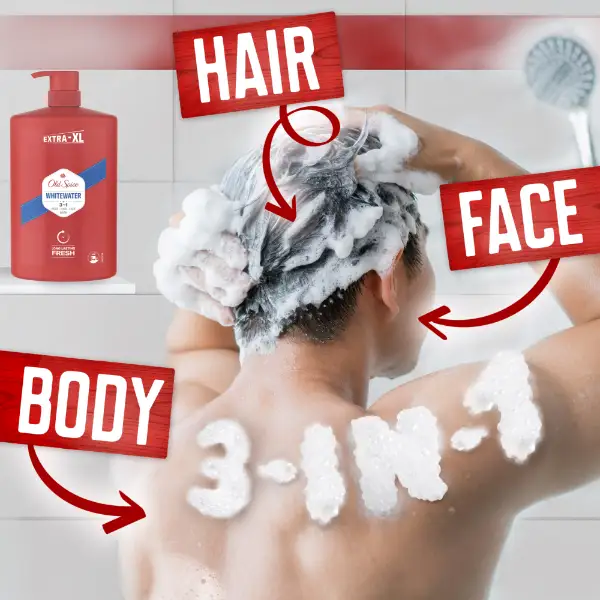 Old Spice Whitewater Tusfürdő És Sampon Férfiaknak 1000ml,3az1-ben,Hosszan Tartó Frissesség termékhez kapcsolódó kép