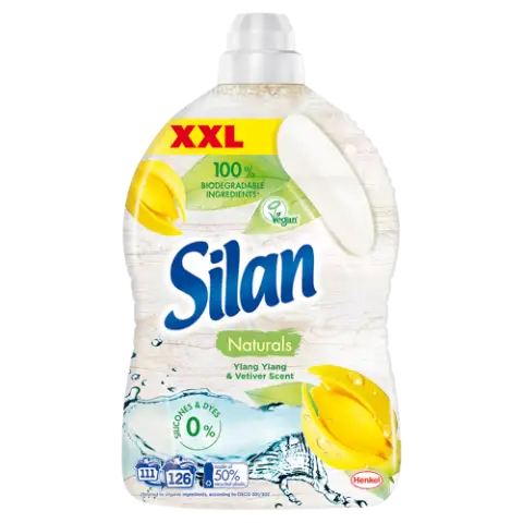 Silan Naturals Ylang Ylang & Vetiver Scent textilöblítő koncentrátum 126 mosás 2772 ml termékhez kapcsolódó kép