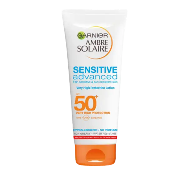 Garnier Ambre Solaire Sensitive Advanced SPF 50+ napvédő testápoló tej 200 ml termékhez kapcsolódó kép