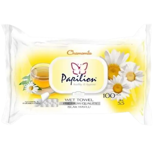 Papilion Chamomile nedves törlőkendő 100db-os termékhez kapcsolódó kép