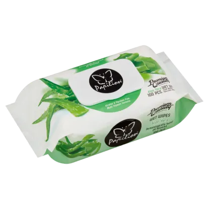 PAPILION ALOE VERA NEDVES TÖRLŐKENDŐ 100 LAPOS KUPAKOS termékhez kapcsolódó kép