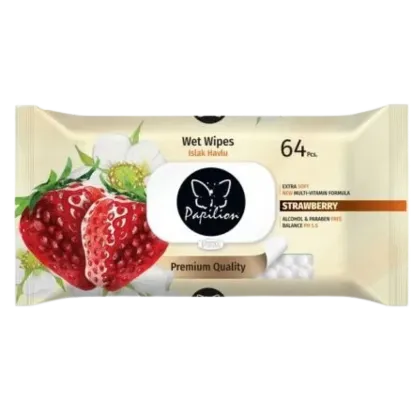 Papilion nedves törlőkendő Strawberry 64 db termékhez kapcsolódó kép