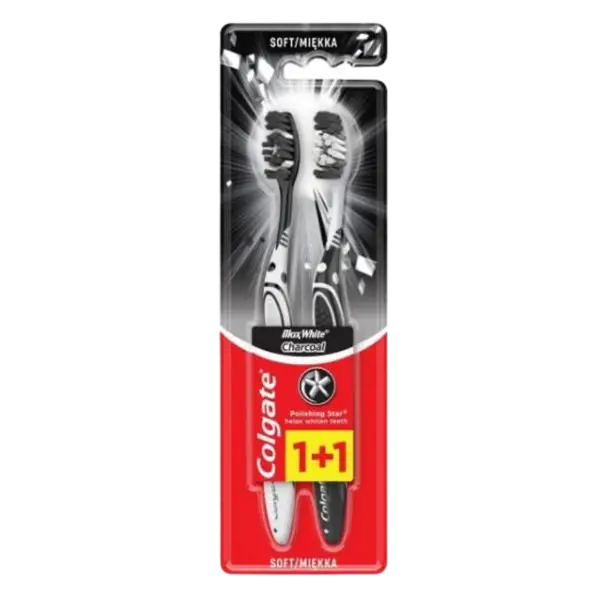 Colgate Max White Charcoal lágy fogkefe 2 db termékhez kapcsolódó kép