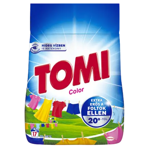 Tomi Color mosószer színes ruhákhoz 17 mosás 1,02 kg termékhez kapcsolódó kép