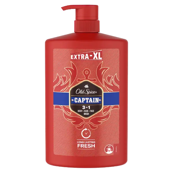 Old Spice Captain Tusfürdő És Sampon Férfiaknak 1000 ml, 3az1-ben, Hosszan Tartó Frissesség termékhez kapcsolódó kép