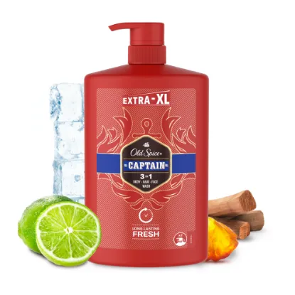 Old Spice Captain Tusfürdő És Sampon Férfiaknak 1000 ml, 3az1-ben, Hosszan Tartó Frissesség termékhez kapcsolódó kép