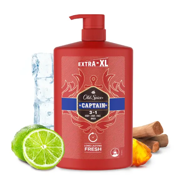 Old Spice Captain Tusfürdő És Sampon Férfiaknak 1000 ml, 3az1-ben, Hosszan Tartó Frissesség termékhez kapcsolódó kép