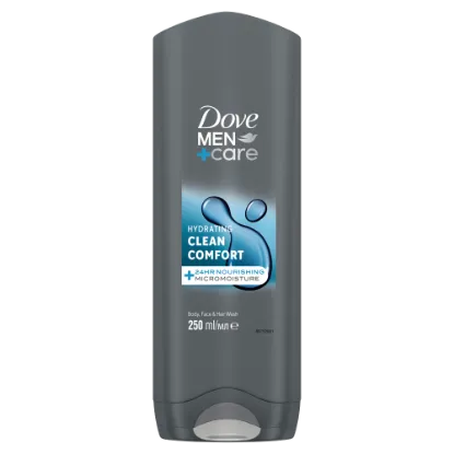 Dove Men+Care Hydrating Clean Comfort tusfürdő testre, arcra, hajra 250 ml termékhez kapcsolódó kép