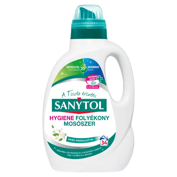 Sanytol Hygiene folyékony mosószer friss virágillattal 34 mosás 1,70 l termékhez kapcsolódó kép
