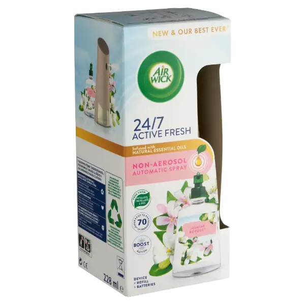 Air Wick Active Fresh Jázmin Csokor készülék és utántöltő 228 ml termékhez kapcsolódó kép
