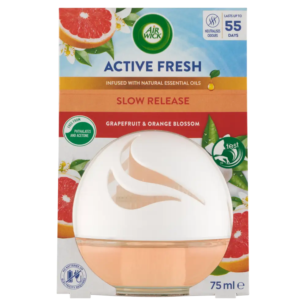 Air Wick Active Fresh Grapefruit és narancsvirág légfrissítő gömb 75 ml