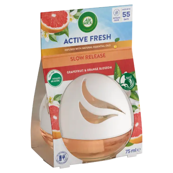 Air Wick Active Fresh Grapefruit és narancsvirág légfrissítő gömb 75 ml termékhez kapcsolódó kép