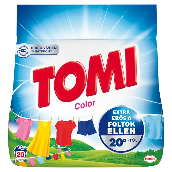 Tomi Color mosószer színes ruhákhoz 20 mosás 1,1 kg termékhez kapcsolódó kép