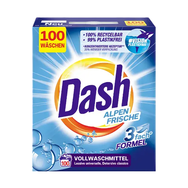 Dash mosópor dobozos 100 mosás 6kg Alpine fresh termékhez kapcsolódó kép