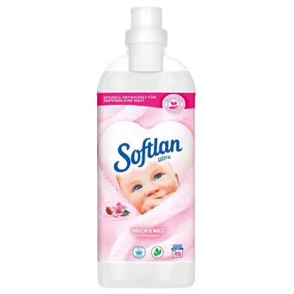Softlan öblítő 45 mosás 1 Liter Ultra Weich&Mild Sensitive termékhez kapcsolódó kép