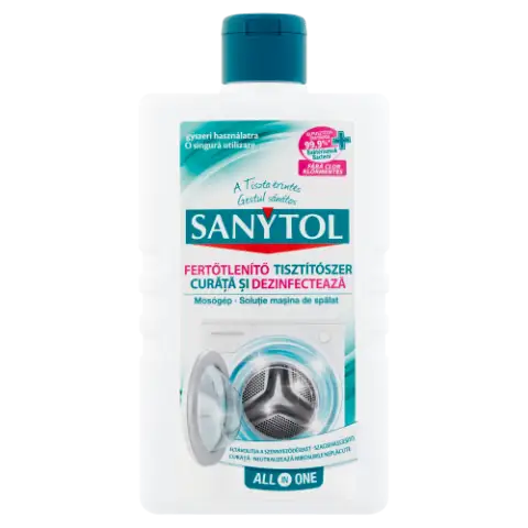 Sanytol mosógép fertőtlenítő tisztítószer 250 ml termékhez kapcsolódó kép