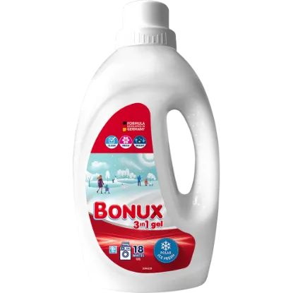 BONUX folyékony mosószer Polar Ice Fresh fehér és világos ruhákhoz 18 mosás 0,9 l termékhez kapcsolódó kép