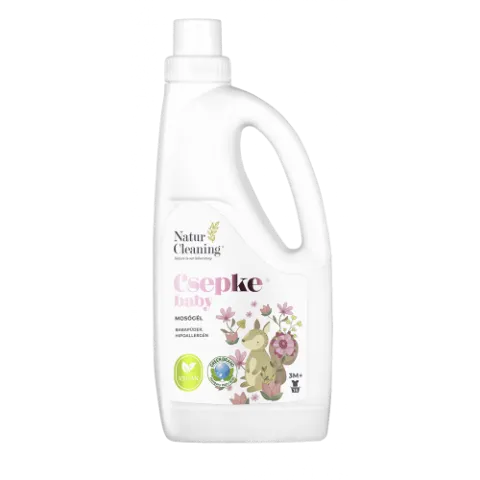 NaturCleaning Csepke Baby Babapúder hipoallergén mosógél 14 mosás 1000 ml termékhez kapcsolódó kép