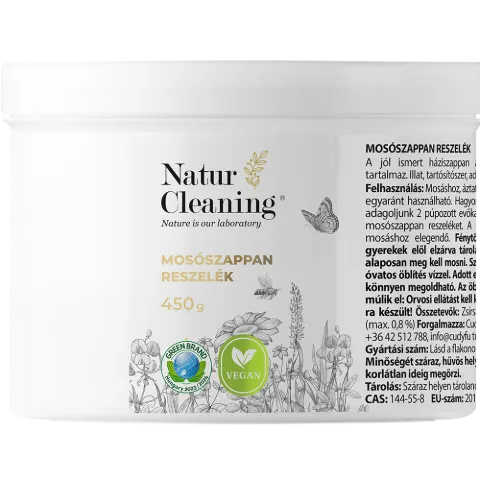 NaturCleaning Illat,- és allergénmentes mosószappan reszelék 450 g termékhez kapcsolódó kép