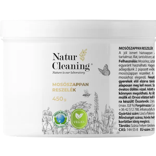 NaturCleaning Illat,- és allergénmentes mosószappan reszelék 450 g termékhez kapcsolódó kép