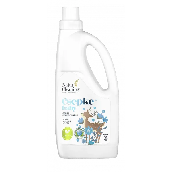 NaturCleaning Csepke Baby illat és allergén mentes öblítő koncentrátum 50 mosás 1000 ml termékhez kapcsolódó kép