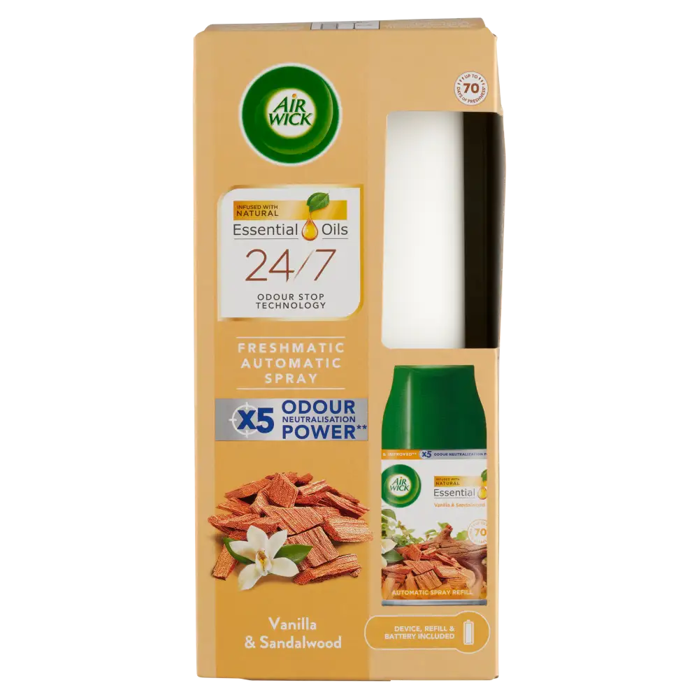 Air Wick Freshmatic automata légfrissítő spray készülék, Vanília és szantálfa, 250ml