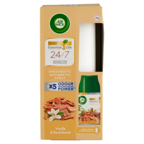 Air Wick Freshmatic automata légfrissítő spray készülék, Vanília és szantálfa, 250ml termékhez kapcsolódó kép