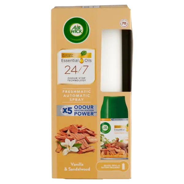 Air Wick Freshmatic automata légfrissítő spray készülék, Vanília és szantálfa, 250ml termékhez kapcsolódó kép