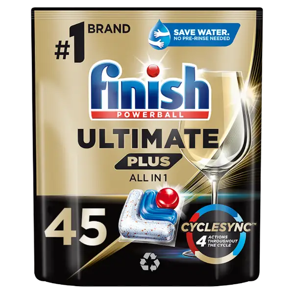 Finish Powerball Ultimate Plus All in 1 mosogatógép kapszula 45 db 549 g termékhez kapcsolódó kép