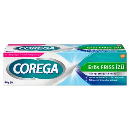 Corega Erős Friss ízű műfogsorrögzítő krém 40 g termékhez kapcsolódó kép