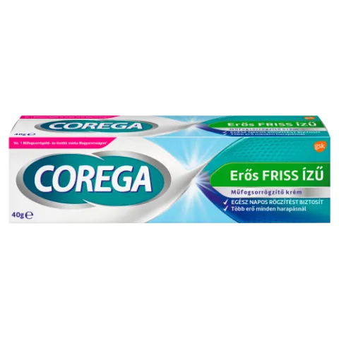 Corega Erős Friss ízű műfogsorrögzítő krém 40 g termékhez kapcsolódó kép