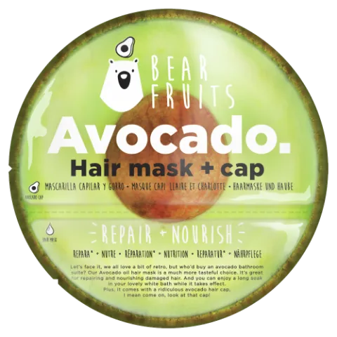 Bear Fruits Avocado Repair Nourish Hajpakolás + Hajsapka, 20 ml termékhez kapcsolódó kép