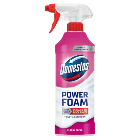 Domestos Power Foam Floral Fresh WC és fürdőszoba tisztító hab 435 ml termékhez kapcsolódó kép