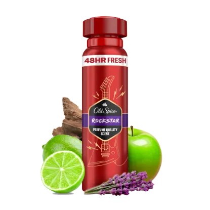 Old Spice Rockstar  Deo Spray Férfiaknak, Akár 48 Órás Frissesség, Alumíniummentes,  ml termékhez kapcsolódó kép