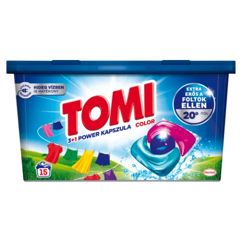 Tomi 3+1 Power mosószer kapszula Color 15 mosás 180 g termékhez kapcsolódó kép