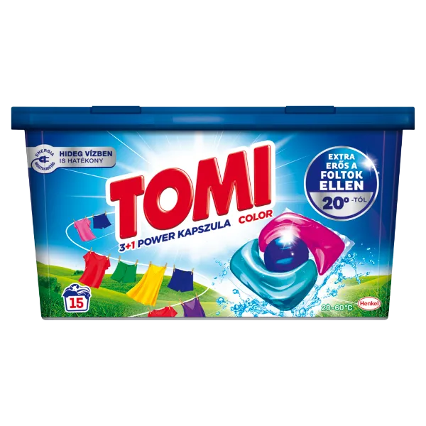 Tomi 3+1 Power mosószer kapszula Color 15 mosás 180 g termékhez kapcsolódó kép