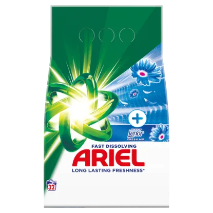 Ariel 1.76kg Mosópor 32 Mosáshoz + Touch Of Lenor Fresh Air termékhez kapcsolódó kép