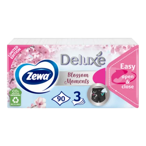 Zewa Deluxe 3 rétegű papírzsebkendő limited edition 90 db termékhez kapcsolódó kép