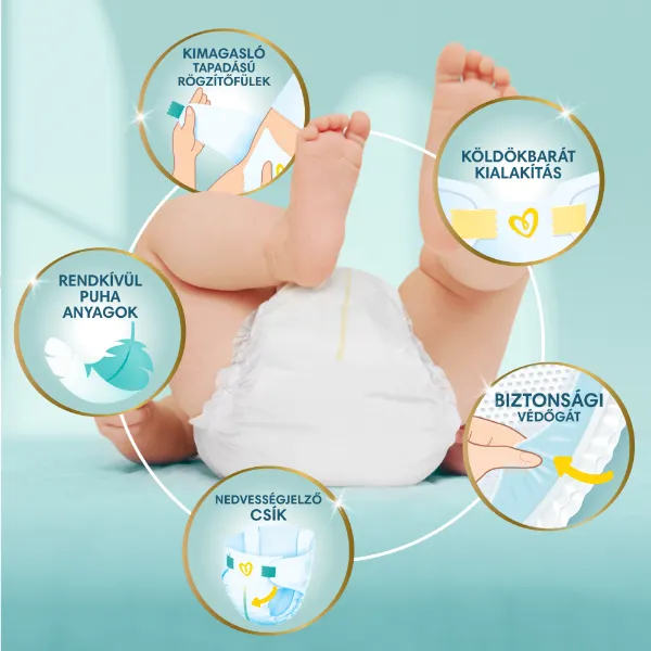 Pampers Premium Care Pelenka, 0 Méret, 30 db, <3kg termékhez kapcsolódó kép