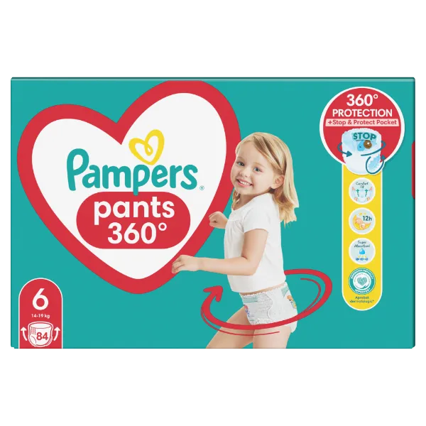 Pampers  Bugyipelenka, Méret: 6, 84 db Pelenka, 14kg - 19kg termékhez kapcsolódó kép